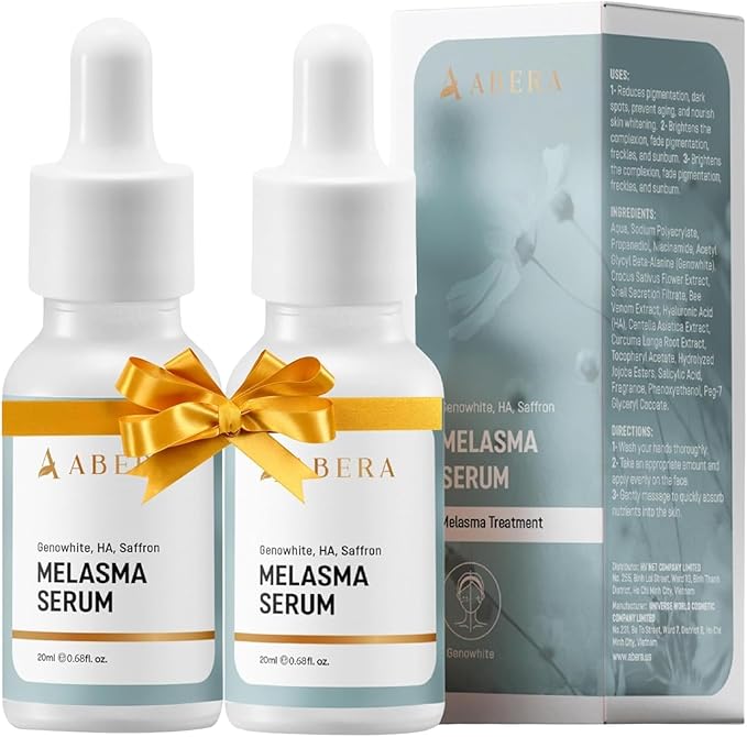 Abera Melasma Serum, Melasma Treatment for Face, Dark Spot Corrector Serum, Melasma Dark Spot Remover, Sun Spot, Age Spot, Brown Spot Remover for Men, Women - ABERA SHOP